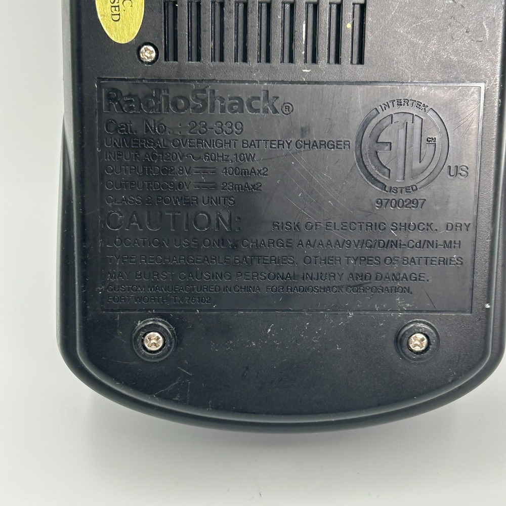 RADIO SHACK Universal Overnight Battery Charger 23-339 Ni-Cd/Ni-MH Tested Works - Picture 8 of 8